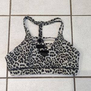 ZYIA Activewear Leopard Grid Bra Size Medium